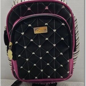 Luv Betsey By Betsey Johnson Backpack Quilted Hearts Black/Pink